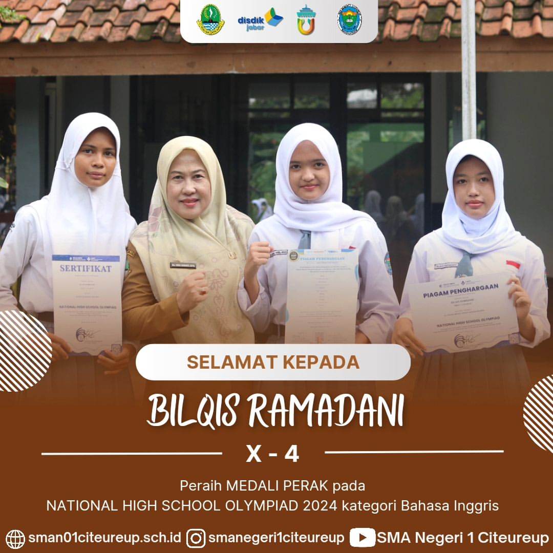 MEDALI PERAK BIDANG BAHASA INGGRIS NATIONAL HIGH SCHOOL OLYMPYAD 2024 