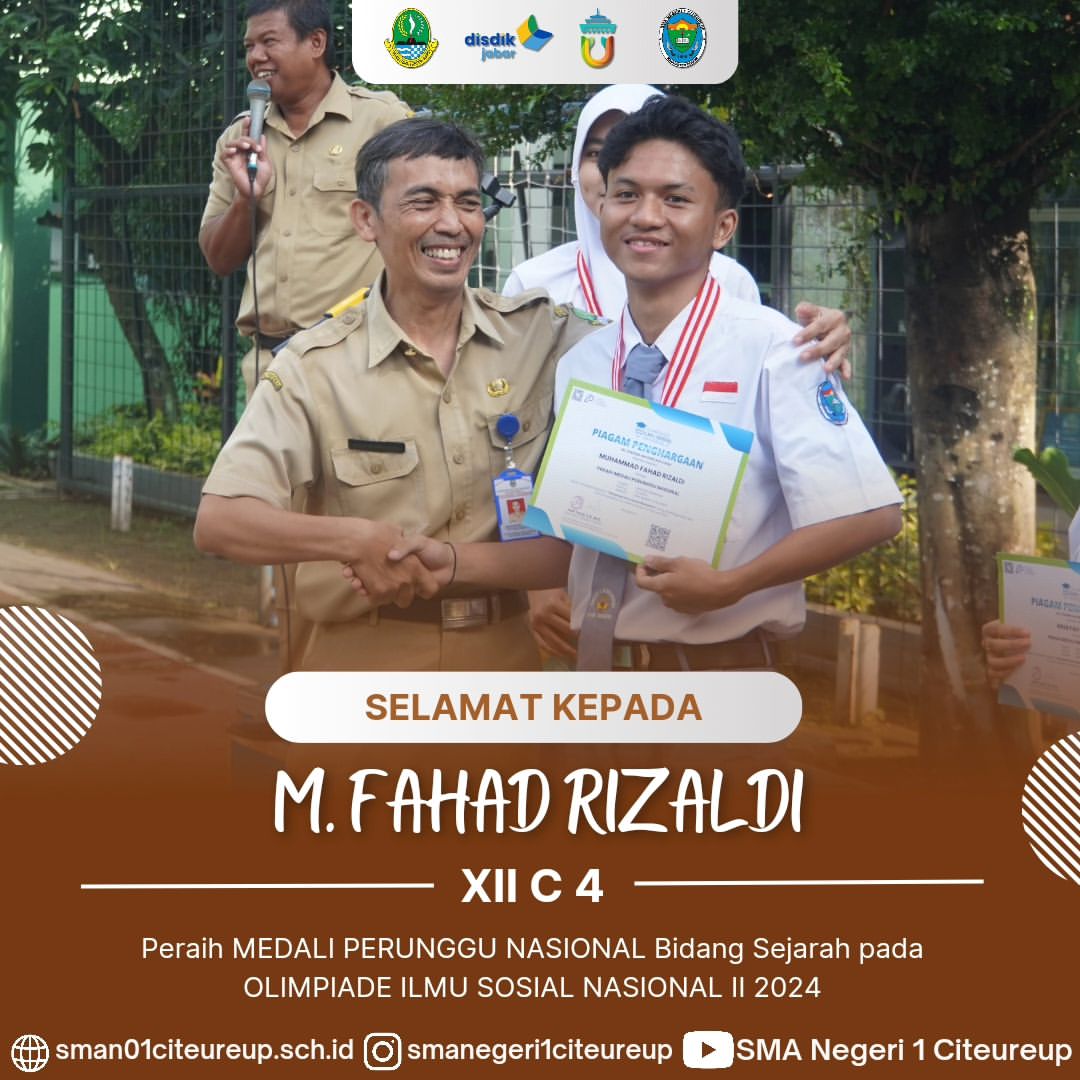 Medali Perunggu Bidang Sejarah pada Olimpiade Ilmu Sosial Nasional II 2024